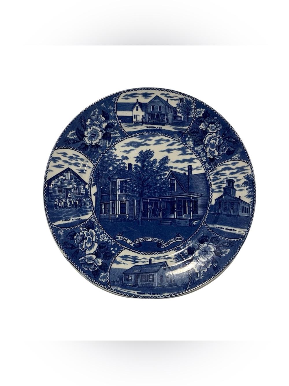 Antique Staffordshire Blue and White Transferware Plate